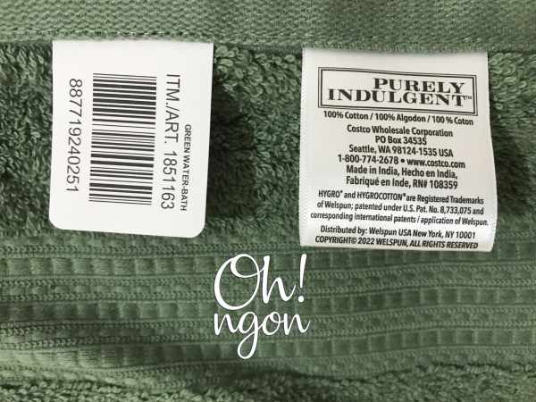 Phòng tắm - Khăn tắm 100% cotton – Hàng USA     